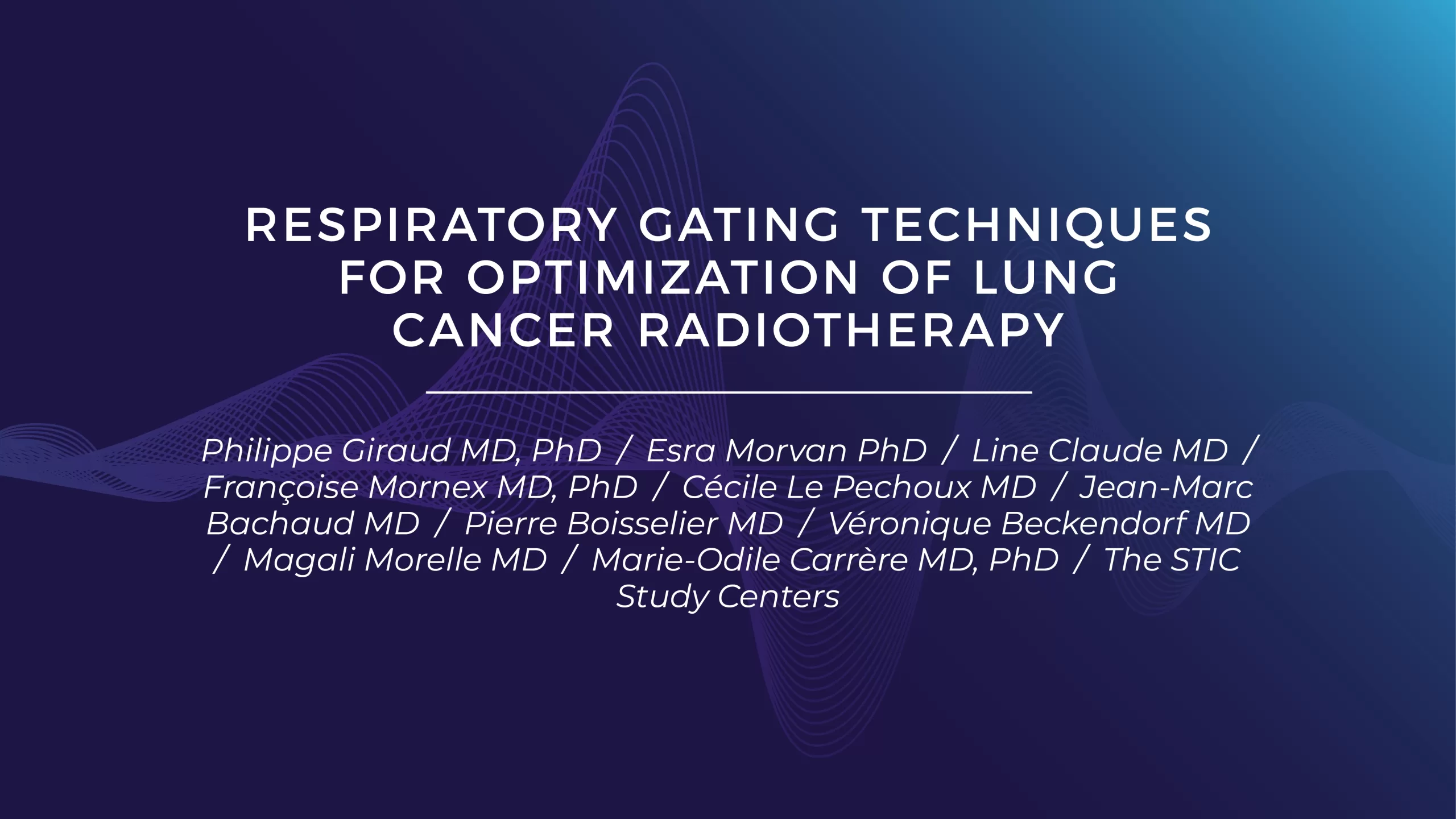 "radiation therapy for lung tumors using respiratory gating techniques"