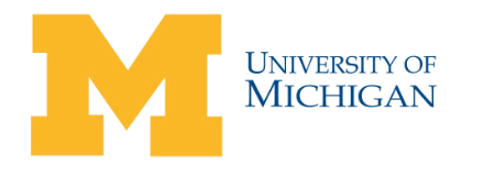 Logo of the University of Michigan.