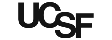 Black and white logo of UCSF.