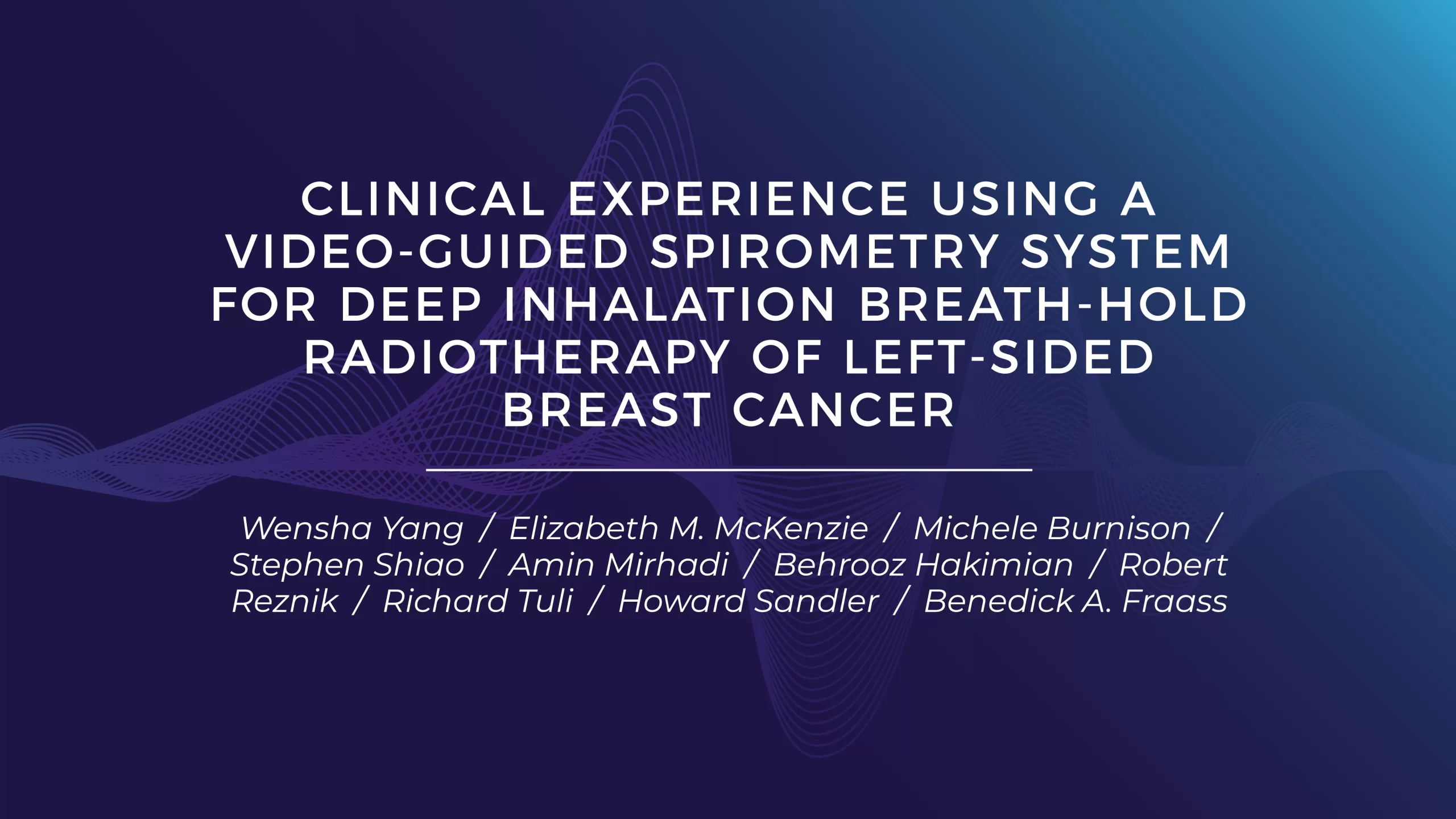 "Clinical Experience Using a Video-Guided Spirometry System for Deep Inhalation Breath-Hold Radiotherapy of Left-Sided Breast Cancer"