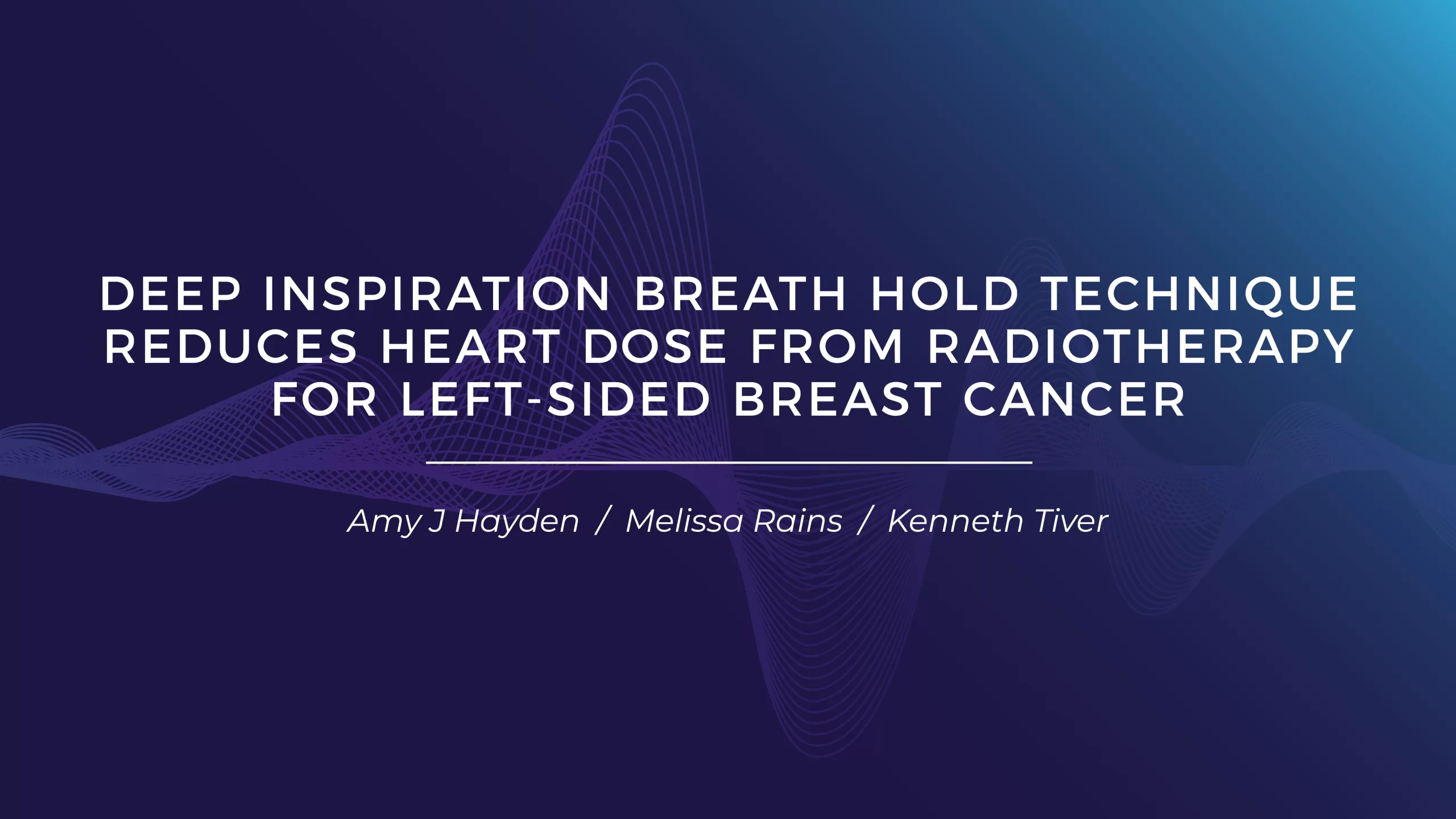 "Deep Inspiration Breath Hold Technique Reduces Heart Dose from Radiotherapy for Left-Sided Breast Cancer" publication from SDX®.